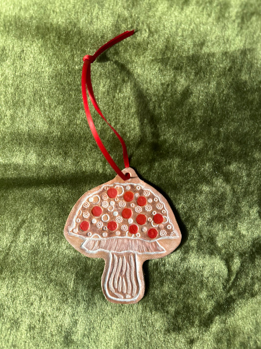 Folk Mushroom Ornament