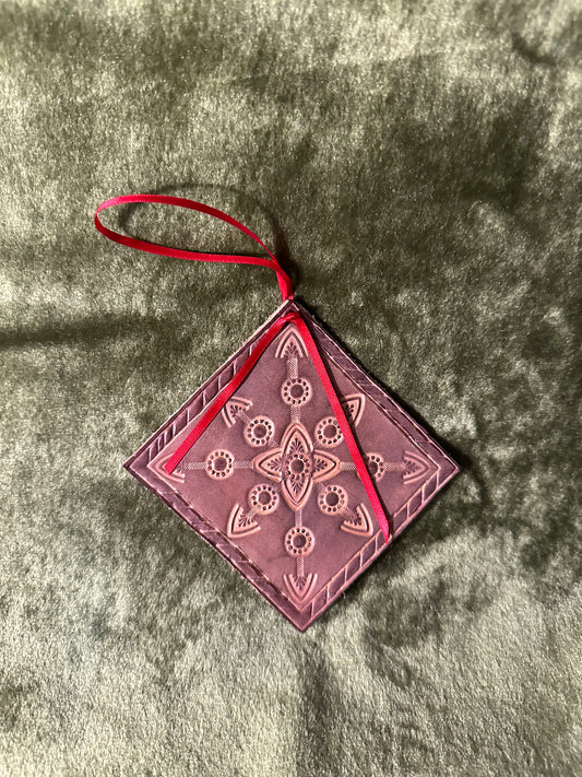 Rustic Snowflake Ornament - Mahogany